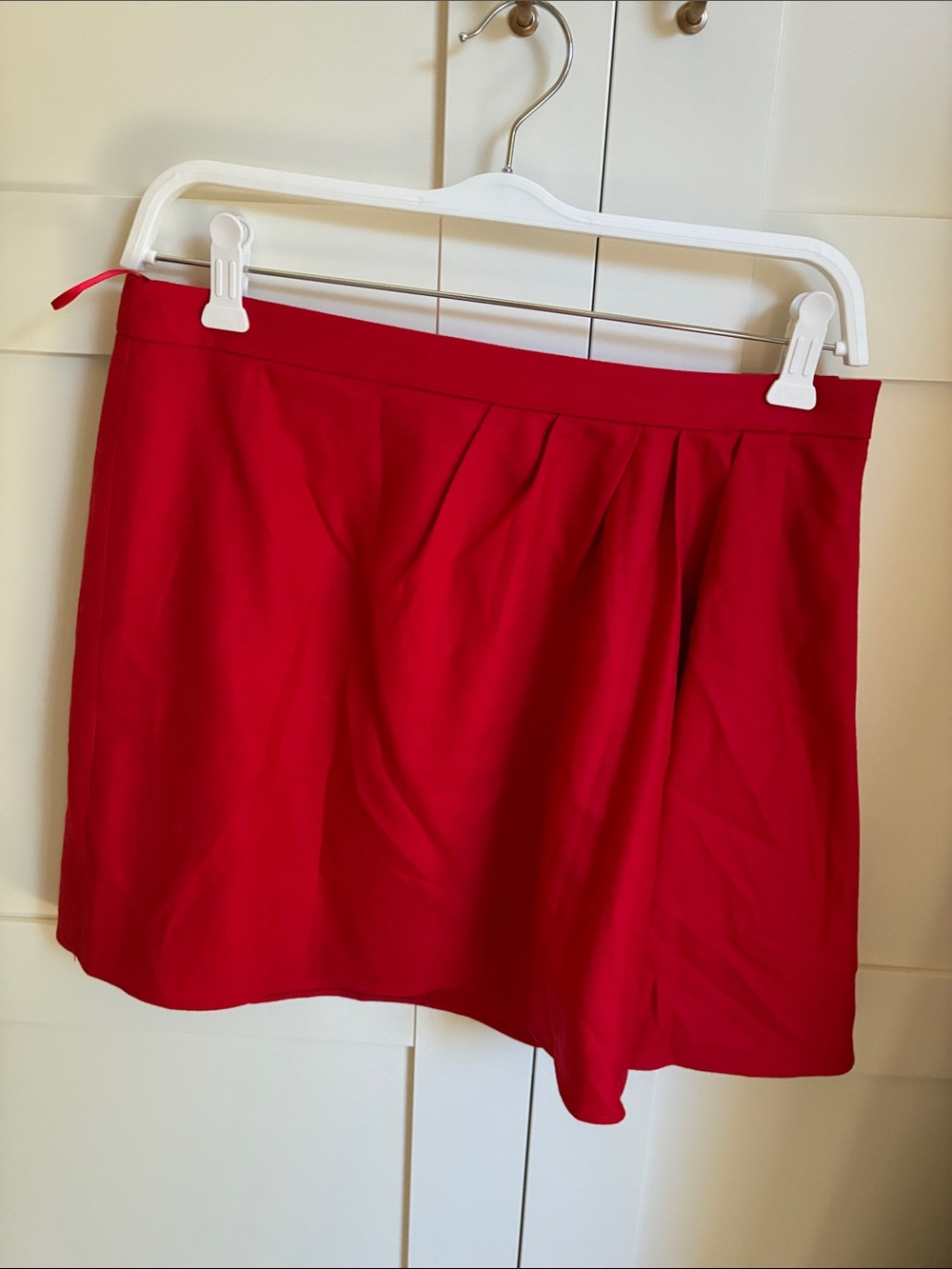 J. Crew Bright Red Mini Skirt